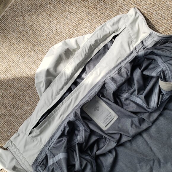Descente Allterrain Hard Shell Jacket "Creas" Men's Small White - Grey - Picture 9 of 14